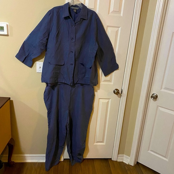 Jessica Holbrook 2 piece pants suit!!! 3X Women Blueππππ - Picture 5 of 5
